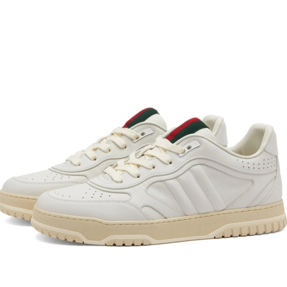 $1,150 Gucci Re-Web Leather Sneaker Men's UK 10.5/11 US 11/11.5 EU 44/44.5 BNIB